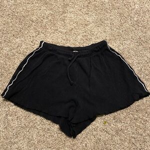 Brandy Melville Black Athletic Shorts with White Trim